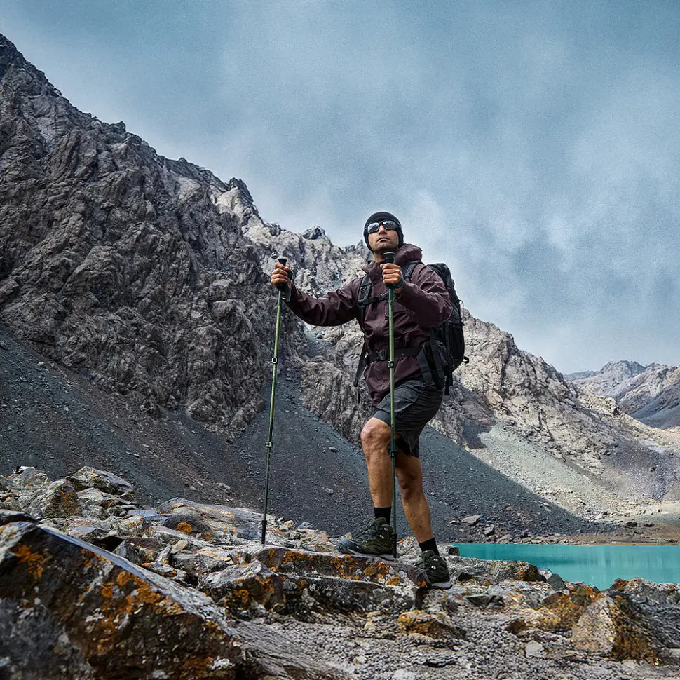 Комплект із трекінгових палиць карбонових телескопічних, 2 шт Naturehike CNK2550DS015, 61–135 см, зелений - фото 2