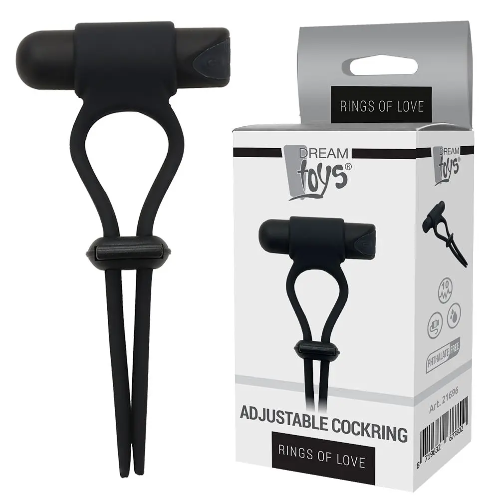 Ерекційне кільце Dream Toys Zacisk Adjustable Cockring, 14 см (чорний) - фото 3