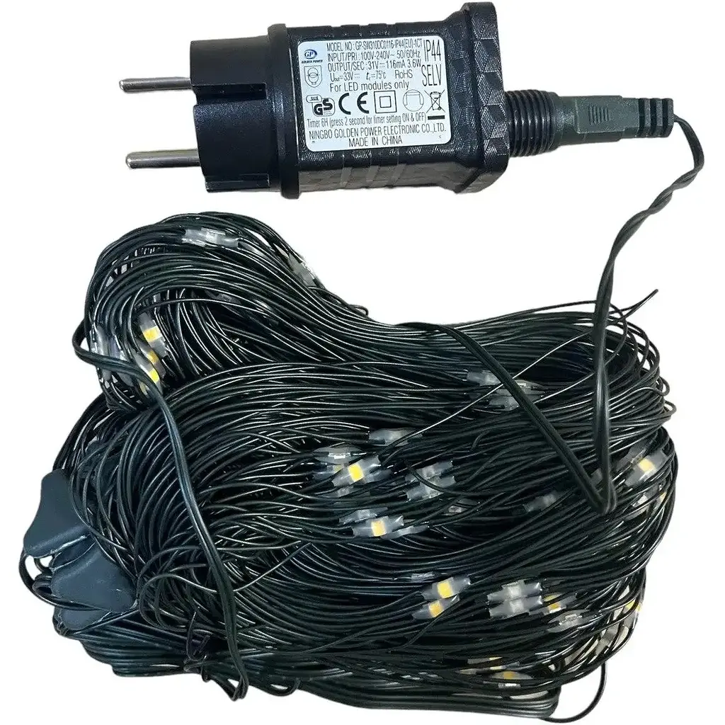 Гірлянда сітка вулична 120 LED 2х2 метри для садово-паркового дизайну - фото 2