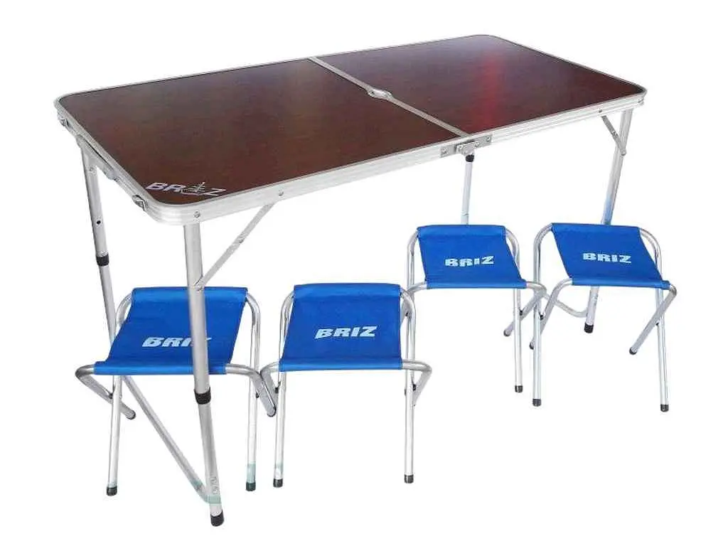 Стіл-валіза+4стільця BRIZ "С-4" d-60x120x55см