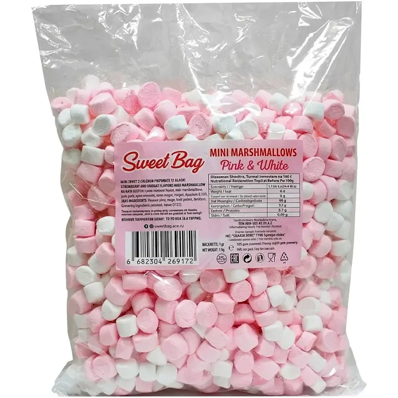 Маршмеллоу Sweet Bag Mini Marshmallow Pink & White 1 кг