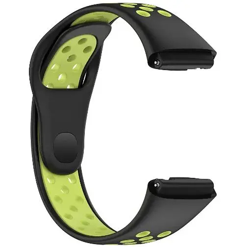 Ремешок DK для Xiaomi Redmi Watch 3 Active / 3 Lite Silicone Sport Band Nike (black / green) - фото 2