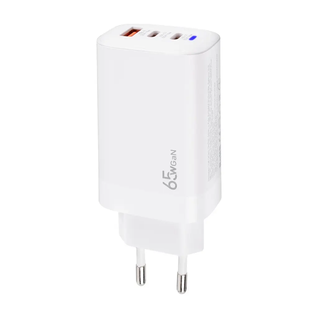 Зарядное устройство для XoKo 2xUSB-C PD65W + 1xUSB QC3.0 GaN white (XK-QC-630) - фото 4
