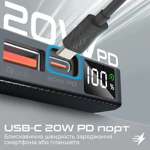 Повербанк Promate TransPack-5 5000 mAh Black (transpack-5.black) - фото 7