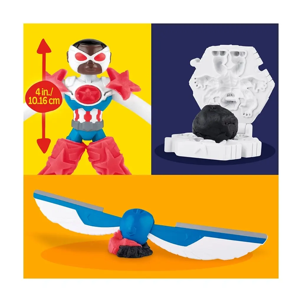 Набір для творчості Hasbro Play-Doh Marvel Капітан Америка з мотоциклом (G0555) - фото 7