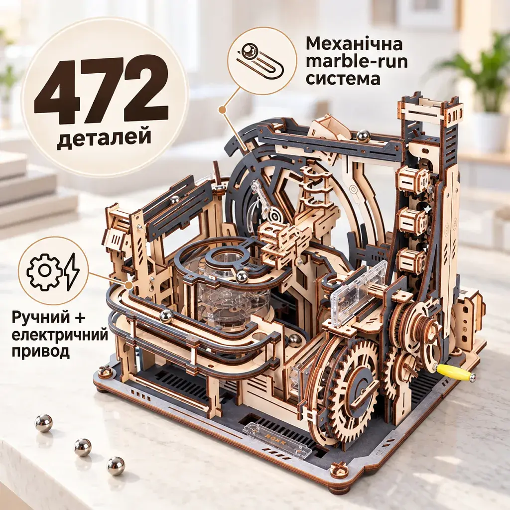 Конструктор Robotime Rokr дерев'яний 3D Мармурове нічне місто (LGA01) - фото 2