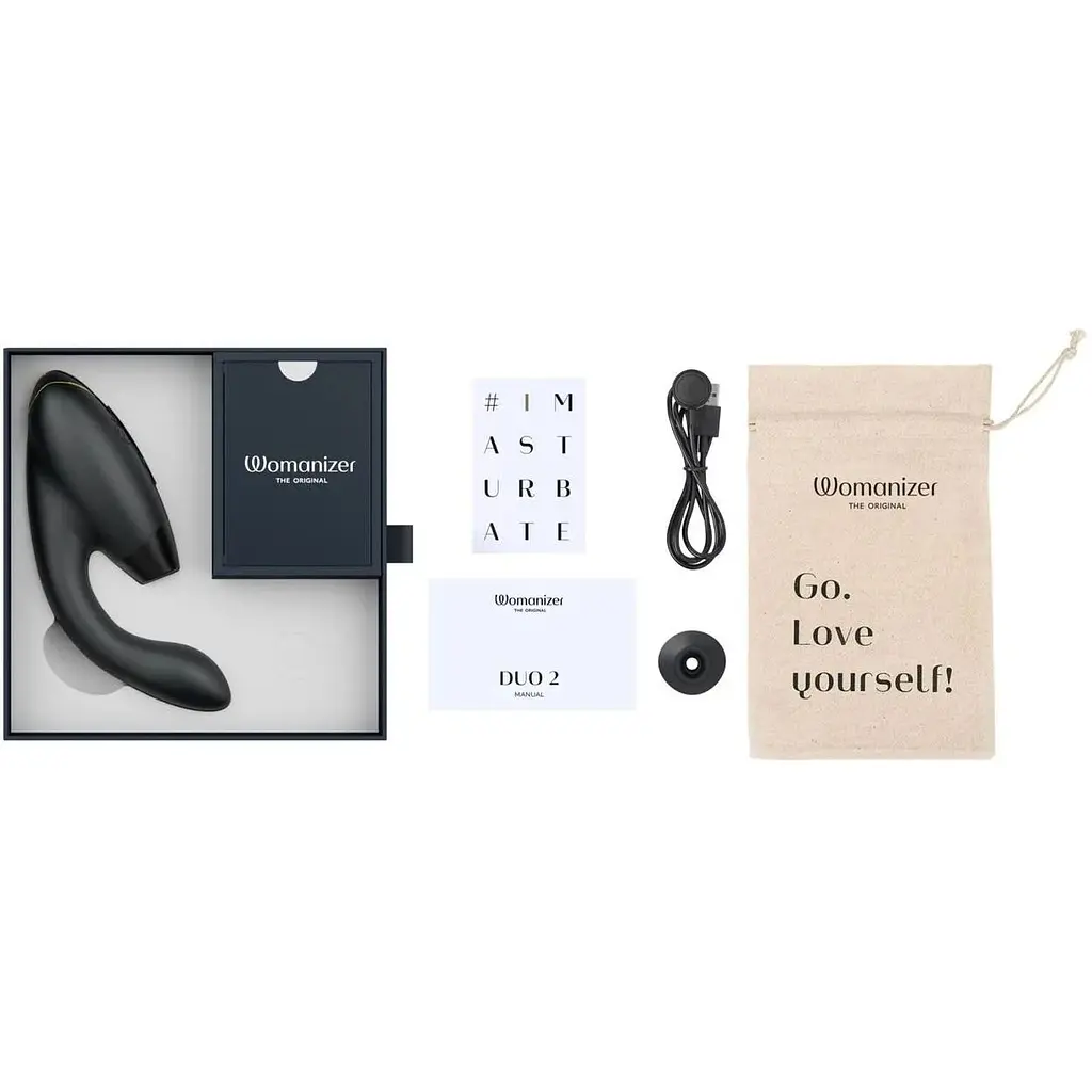 Вакуумный клиторальный стимулятор Womanizer Duo 2 Black - фото 7