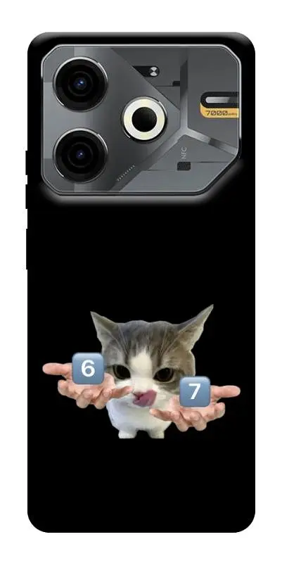 Чохол Demsky Six Seven cat для TECNO Pova 6 Neo (LI6)