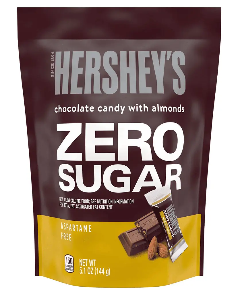 Шоколадні цукерки Hershey's Zero Sugar Chocolate with Almonds Candy 144г