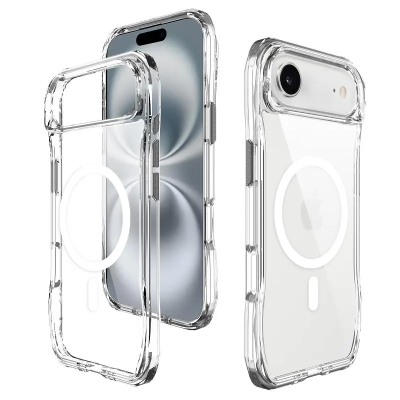 Чохол Epik TPU Space Octagon with MagSafe для Apple iPhone 17 Air 6.5" Clear - фото 4