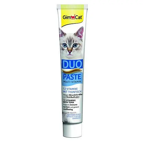Паста для котів GimCat DUO PASTE Multi-vitamin 12 vitamins with tuna 12 вітамінів і тунець, 50 г - фото 2