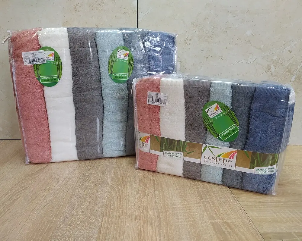 Набір турецьких махрових рушників Cestepe 50х90 6 штук + 70х140 6 штук Bamboo Sarev - фото 5