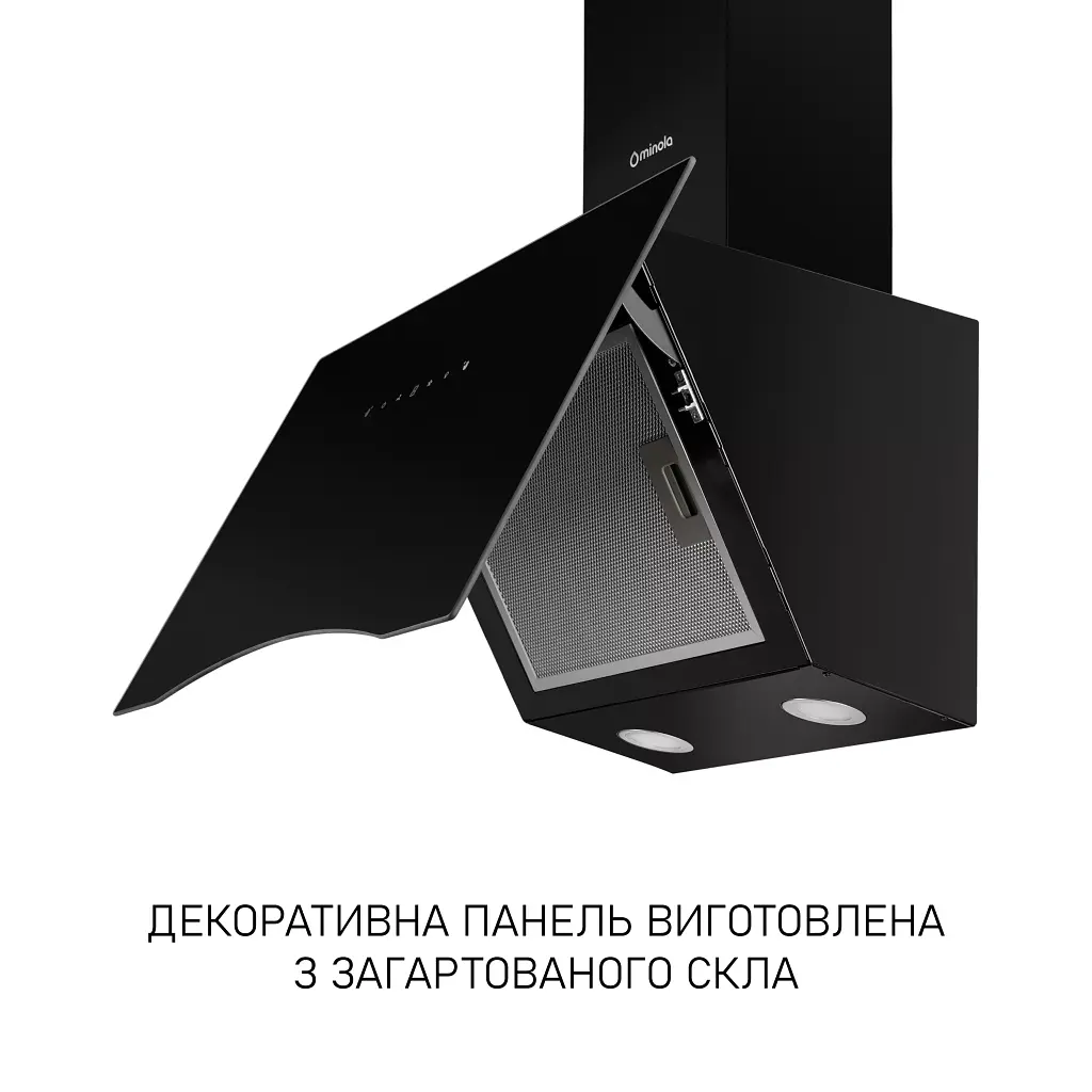 Вытяжка декоративная наклонная Минола HVS 6812 BL 1200 LED - фото 5