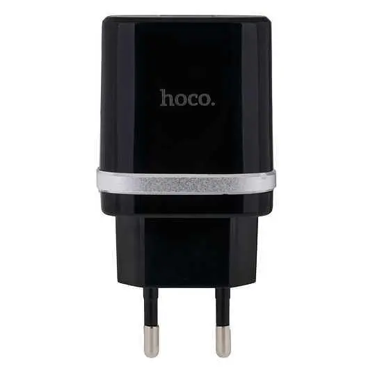 Блок питания быстрой зарядки сетевой адаптер Hoco C12Q 18 W 1 USB-A AFC FCP черный - фото 5