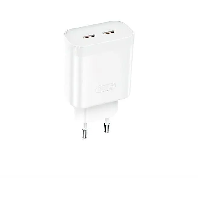 Сетевое зарядное устройство XO L105 35W 35W Dual Port Fast Charger Type-c Port Fast Charger White - фото 2