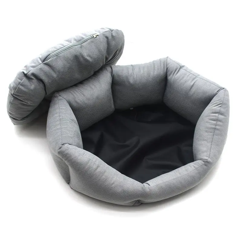 Лежак для собак та котів Zoo-hunt Боббі сірий №5 60х90х22 см - фото 3