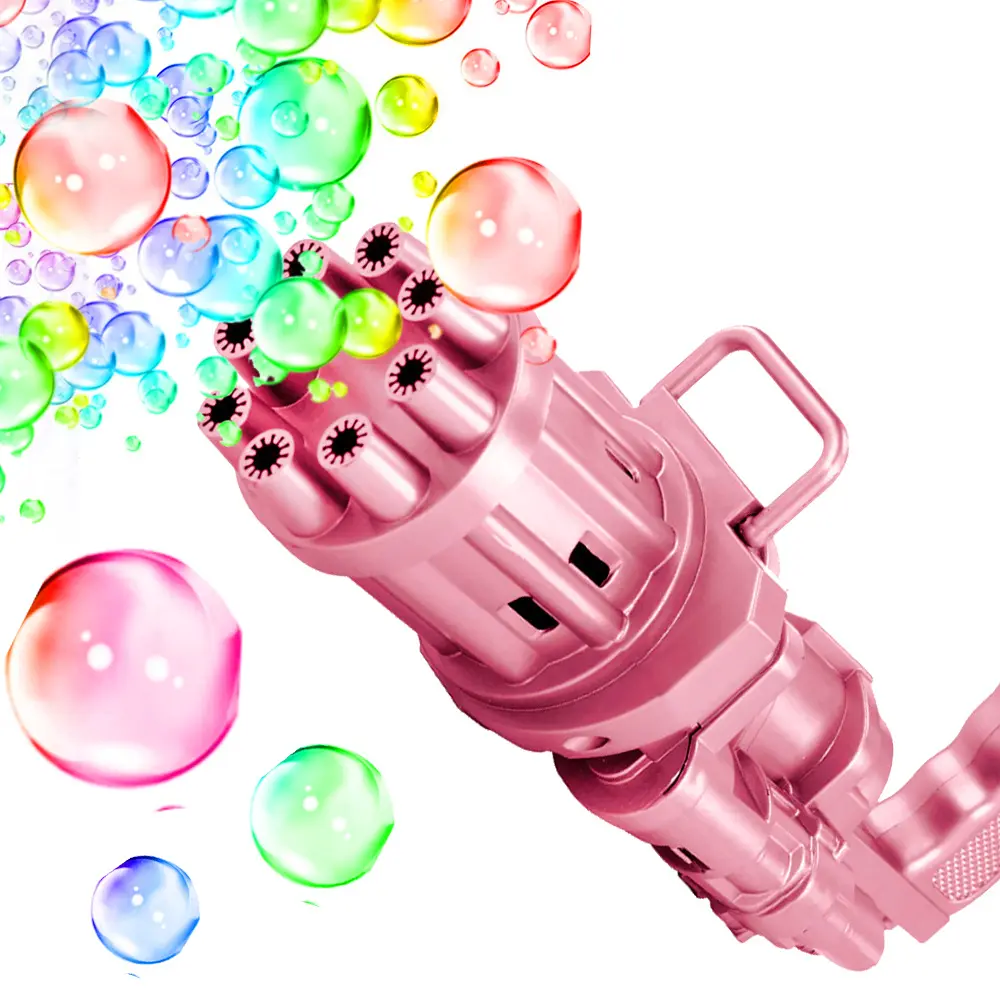 Пулемет для мыльных пузырей Bubble Fun Blaster черный и розовый (1443329696) - фото 7