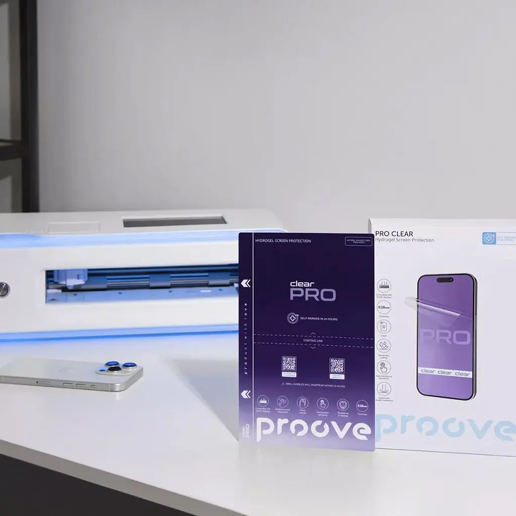 Гідрогелева захисна плівка Proove Hydrogel Screen Protective PRO Size S Clear + безкоштовна поклейка (GGPR11801150) [61875] - фото 3