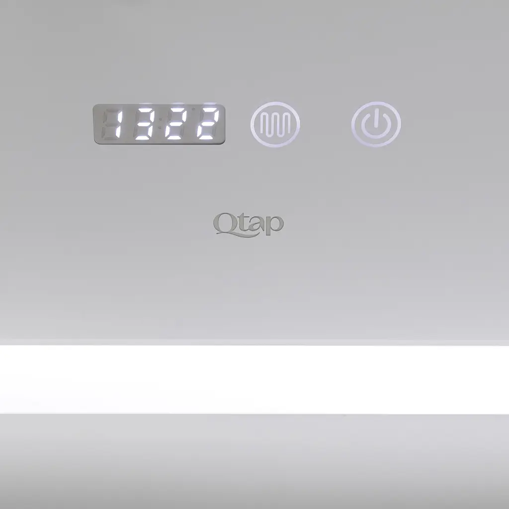 Дзеркало Qtap Mideya 700x800 з LED-підсвічуванням Touch, з антизапотіванням, з годинником, диммером яскравості QT2078DCF7080W - фото 5