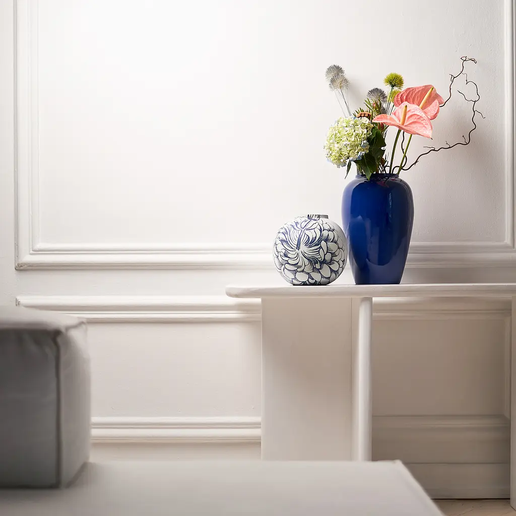 Ваза MBM HOME Элизиум железная глубокий синий золотой 230х230х350 мм (VB-04 DEEP BLUE/GOLD) - фото 8