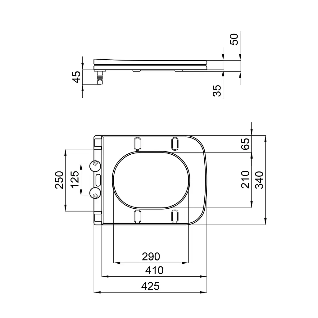 Сиденье для унитаза Qtap Nando с микролифтом Slim QT12991222AW, Белый - фото 2