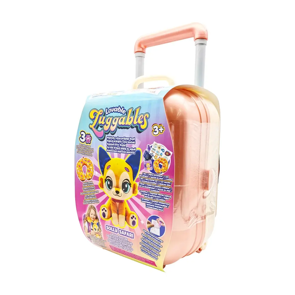 Ігровий набір Lovable Luggables м'яка іграшка Solly з подушкою і валізкою (815887029507) - фото 5