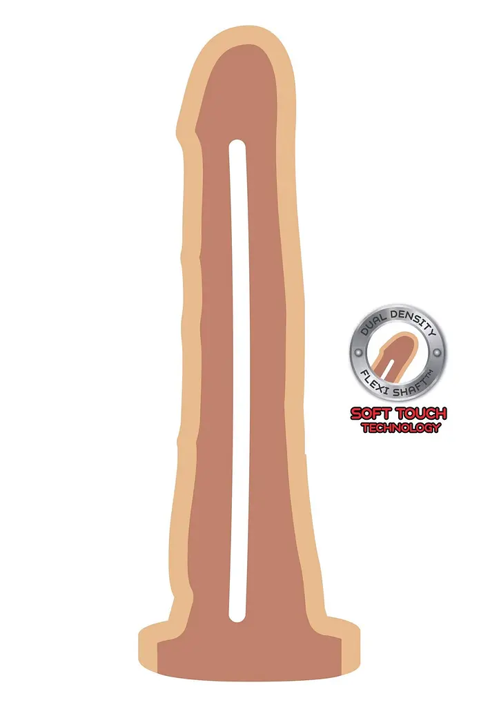 Фалоімітатор ToyJoy Dual Density Dong 7.5 inch, 19 см (тілесний) - фото 2