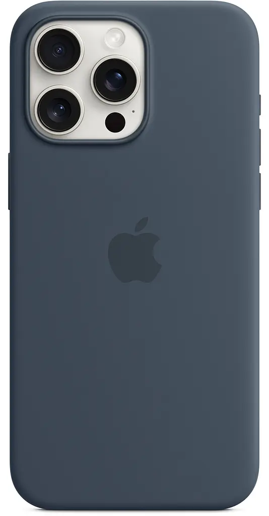 Оригінальний силіконовий чохол для iPhone 15 Pro Max Apple Silicone Case with MagSafe Storm Blue MT1P3ZM/A - фото 10