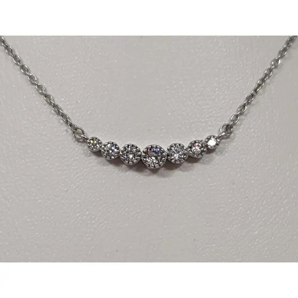 Срібне кольє Діама з фіанітами. Артикул 51011939095 - фото 2