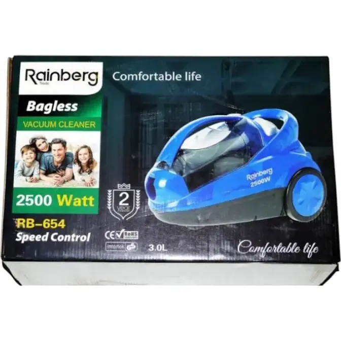 Контейнерный пылесос Rainberg RB-654 мощный для сухой чистки дома циклонного типа без мешка с колбой - фото 6