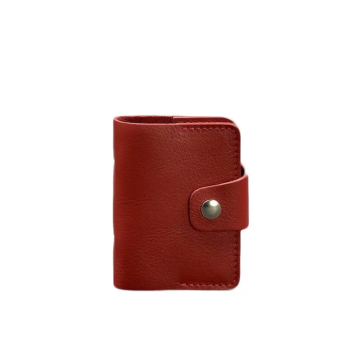 Женский кожаный кард-кейс 7.1 (Книжечка) красный - фото 7