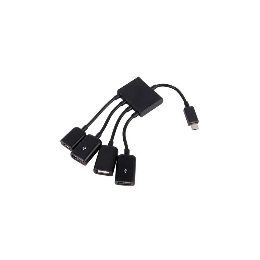 Концентратор Lapara LA-MicroUSB-OTG-HUB black - фото 3