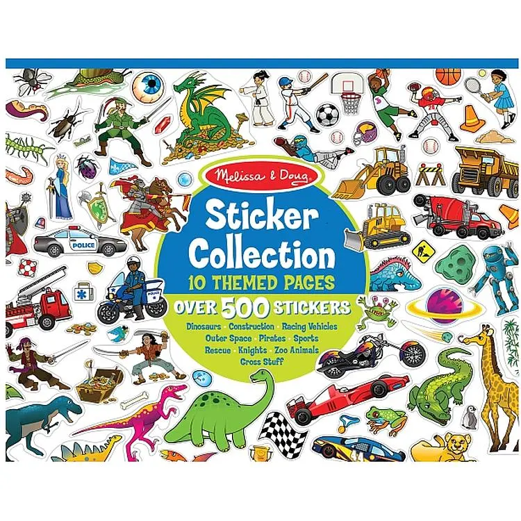Набор наклеек Melissa & Doug 500 шт. голубой (MD4246)     - фото 2