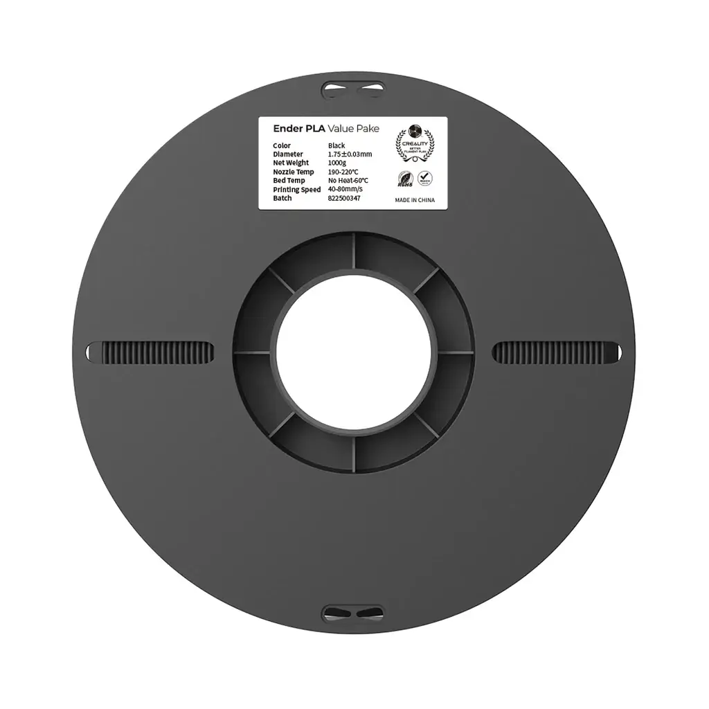 Пластик для 3D-принтера Creality PLA 2x1кг, 1.75мм, white+black (3301010337) - фото 6