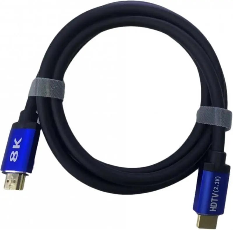 Кабель ATcom HDMI - HDMI V 2.1 (M/M), Real 8K 48Gbps, 5 м, Black/Blue (88855) - фото 2