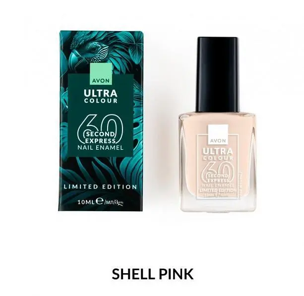 Швидковисихаючий лак для нігтів Avon «УльтраКолір за 60 секунд» Shell Pink,10 мл (494693241)