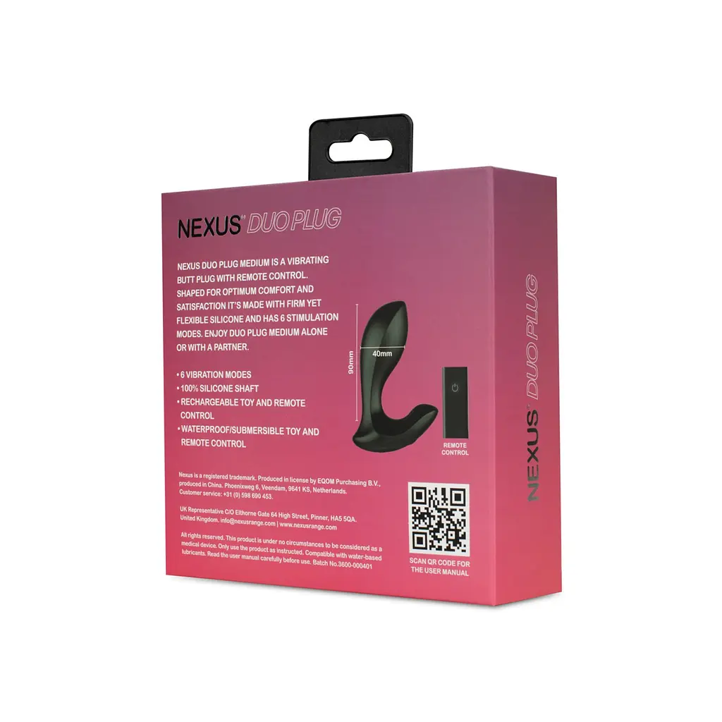 Анальная вибропробка Nexus DUO Plug Medium - фото 4