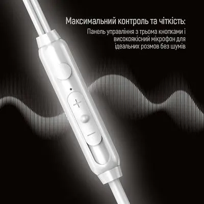 Наушники ColorWay 3.5 mm Wired Earphone UrbanBeat White (CW-WD03WT) - фото 4