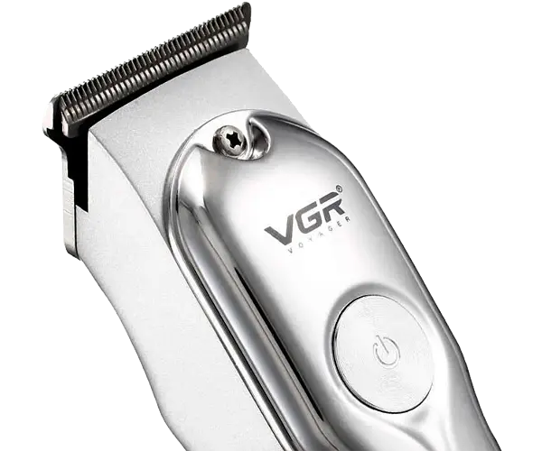 Машинка для стрижки волосся, вусів та бороди VGR V-071 бездротова з USB зарядкою 5W срібляста (24322-V-071_277) - фото 2