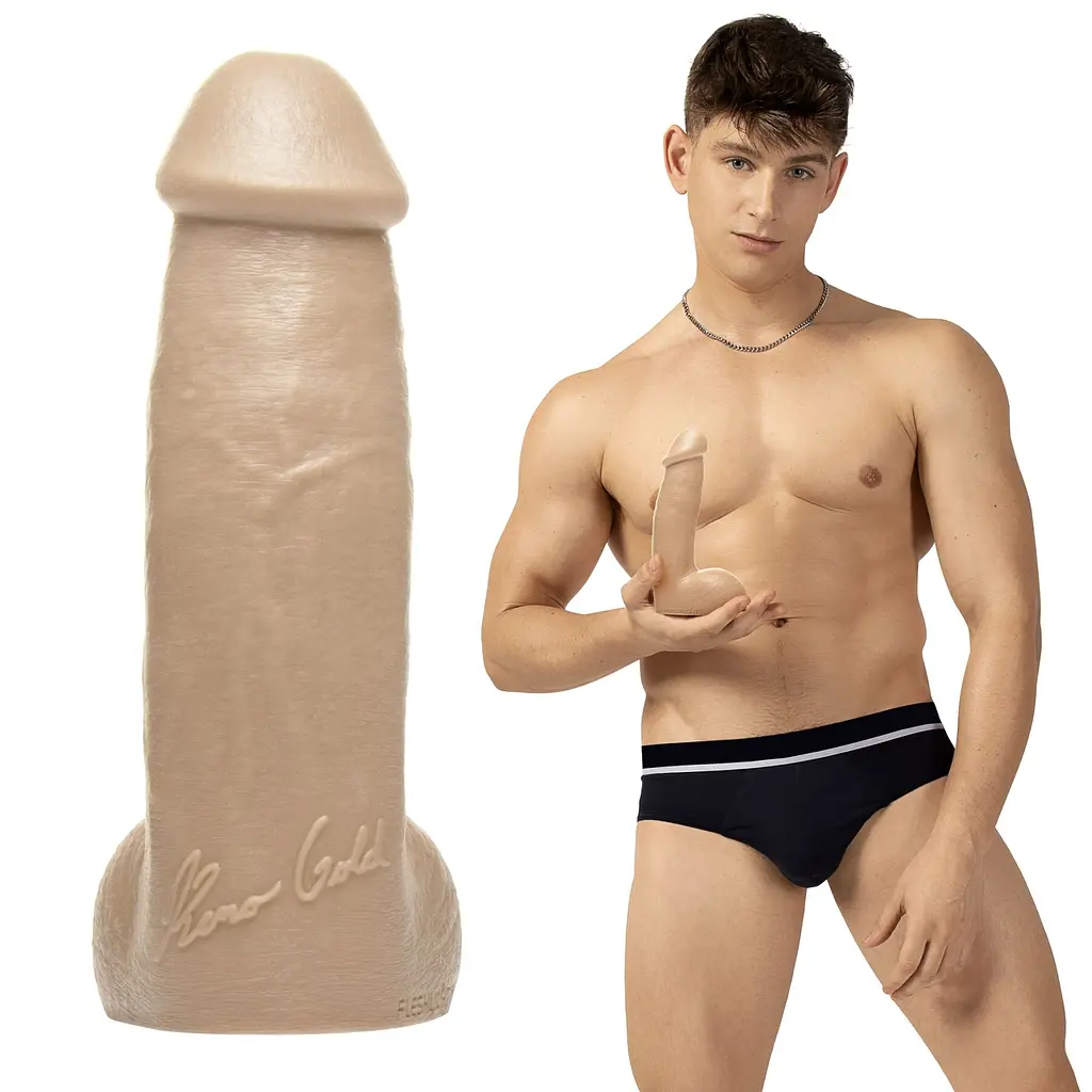 Фалоімітатор Fleshjack Boys Reno Gold Dildo, Fleshlight - фото 5