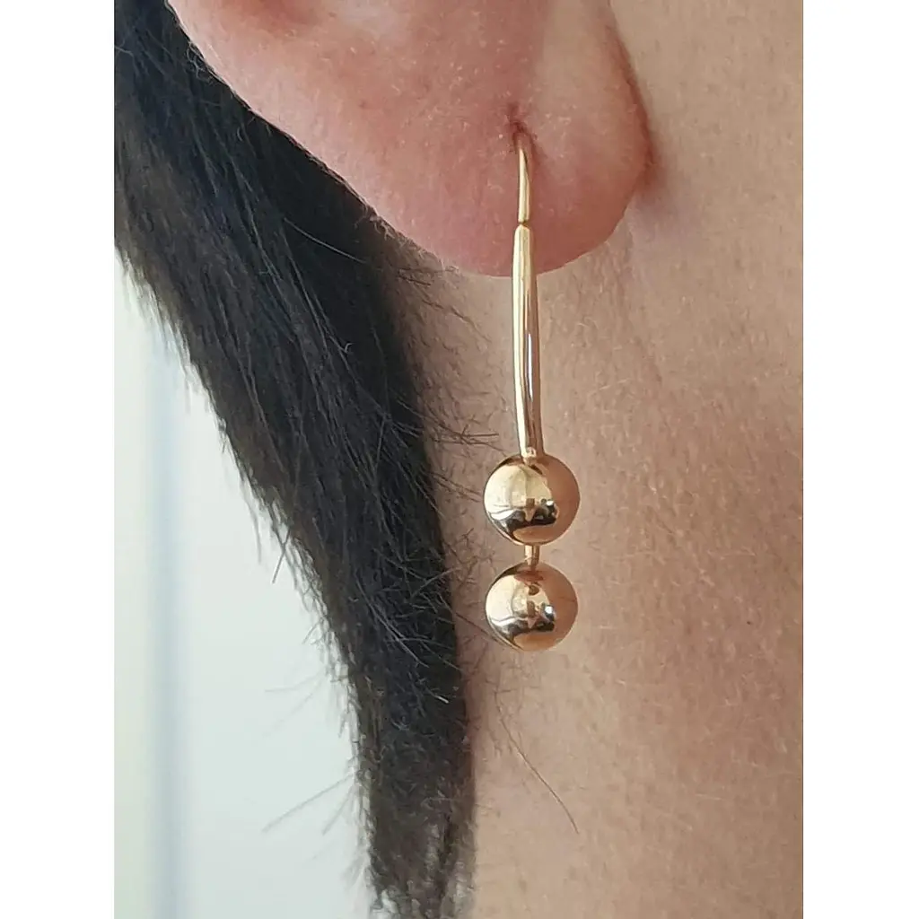 Золоті сережки-петлі Всесвіт Кулі. 23142800 - фото 2