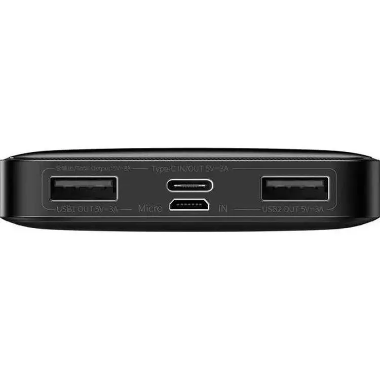 Портативная батарея Baseus Bipow Digital Display Power Bank 10000 mAh 15W Overseas Edition PPBD050001 Black - фото 3