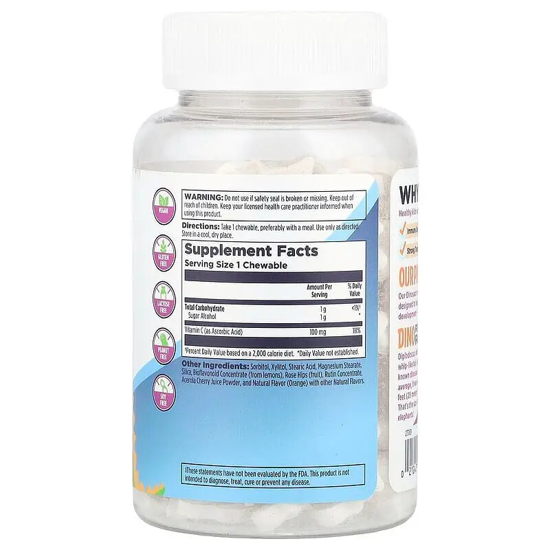 Амінокислота KAL Vitamin C-Rex, 100 жувальних таблеток - Апельсин vit0004001 - фото 2