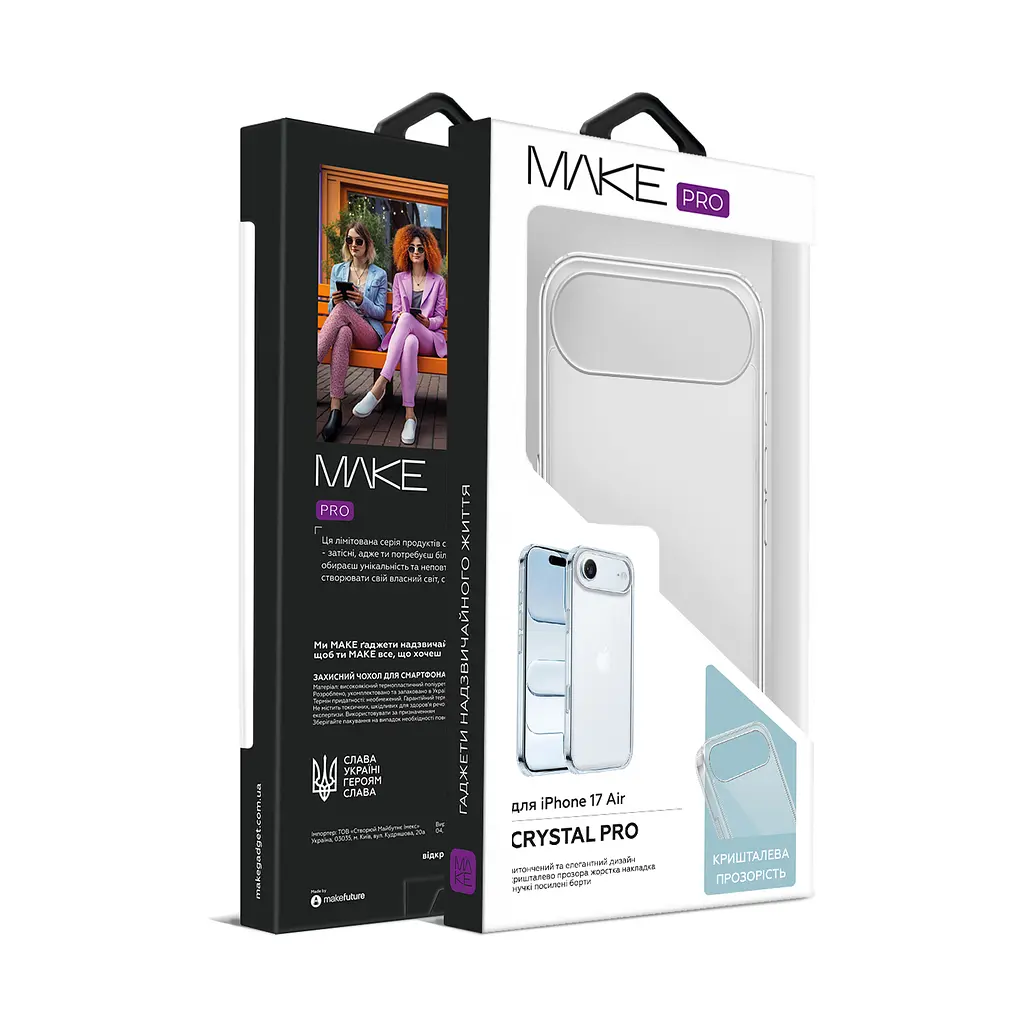 Чохол MAKE Apple iPhone 17 Air Crystal Pro - фото 2
