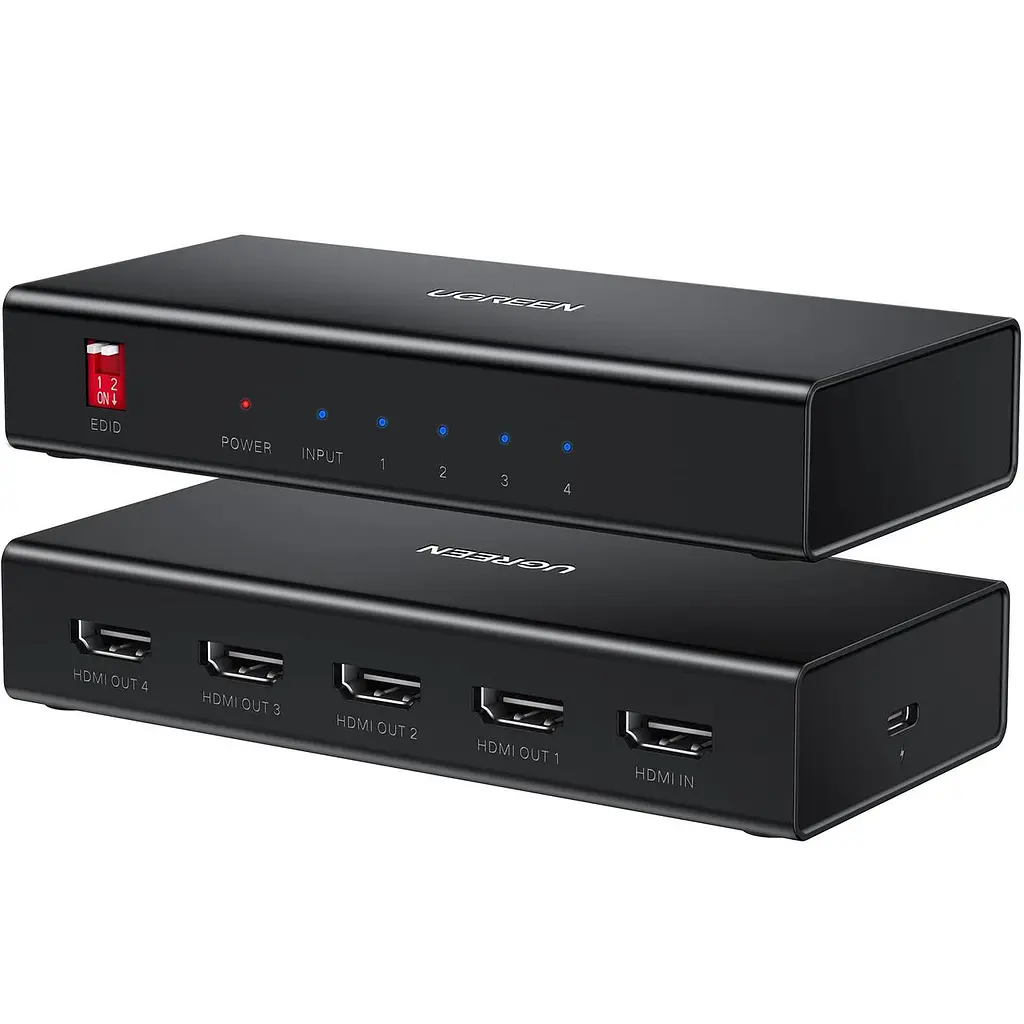 HDMI-cпліттер розгалужувач на 4 порти Ugreen CM570 1 to 4 Out HDMI 2.0 - фото 2