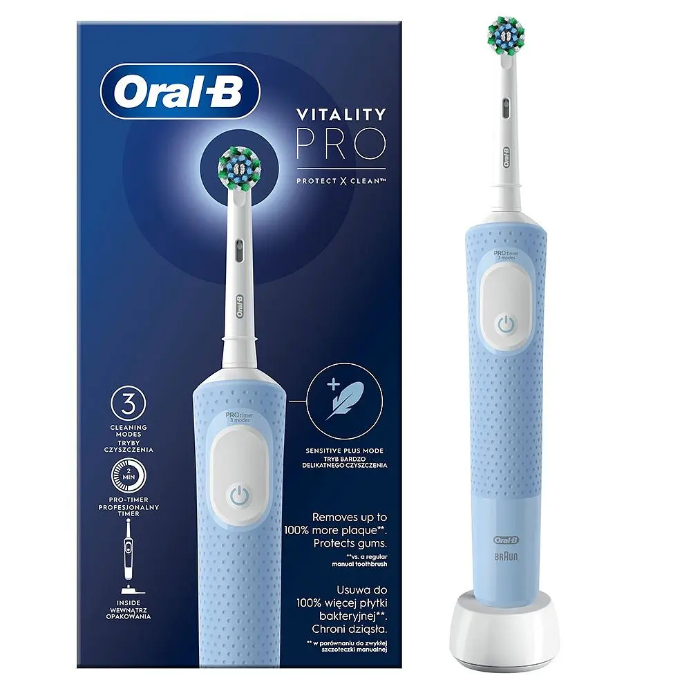 Зубна електрощітка Braun Oral-B Vitality D103.413.3 Pro Protect X Clean Cross Action Синій D103.413.3