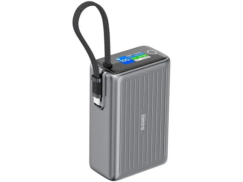 Зовнішній акумулятор (Power Bank) Sigma mobile X-power SI25A5QLX 25000mAh 100W Grey - фото 3