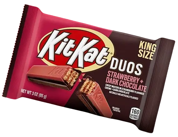 Шоколадний батончик Kit Kat Duos Chocolate Strawberry Creme Wafer King Size 85 г - фото 2