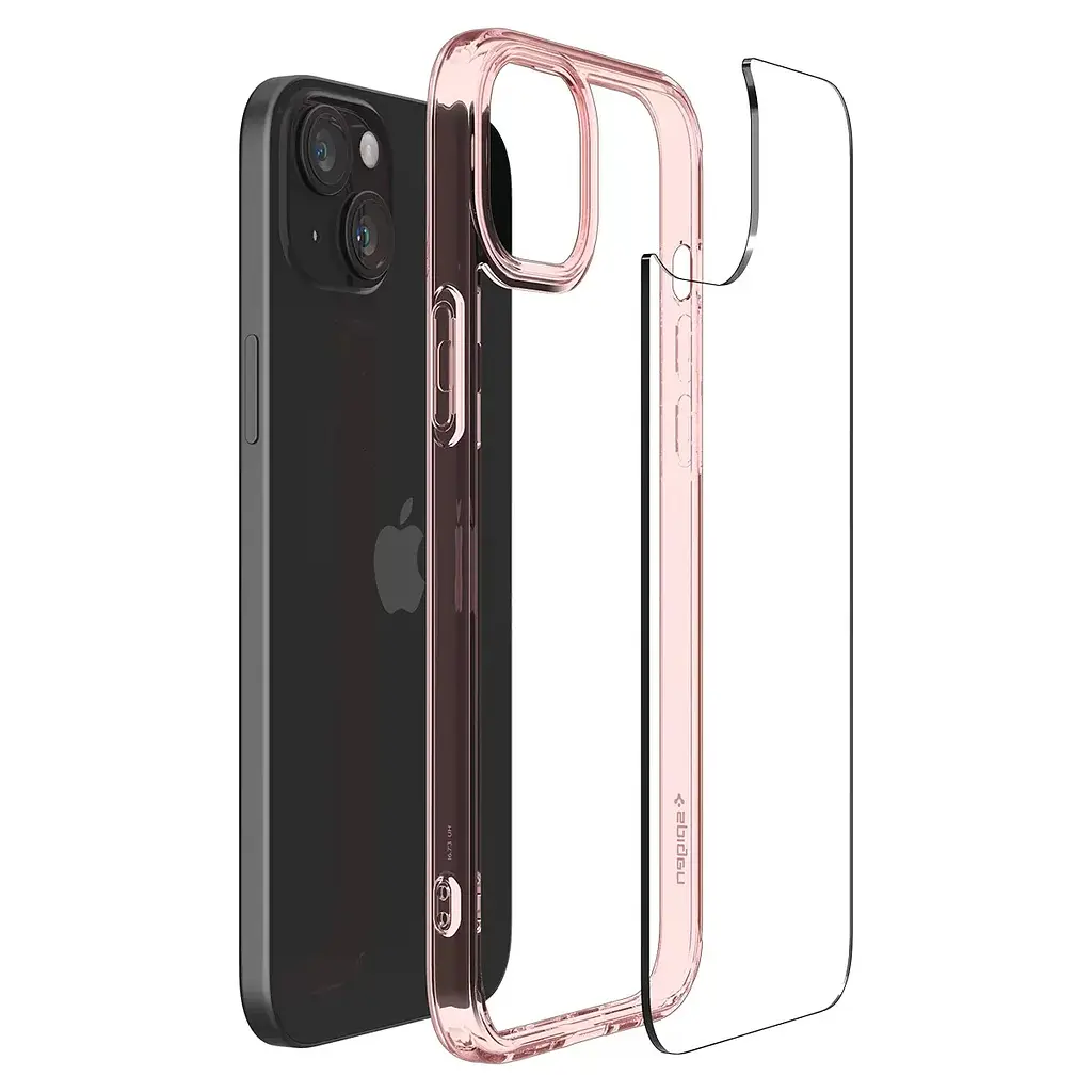 Противоударный прозрачный чехол Spigen Ultra Hybrid для iPhone 15 Rose Crystal ACS06795 - фото 7