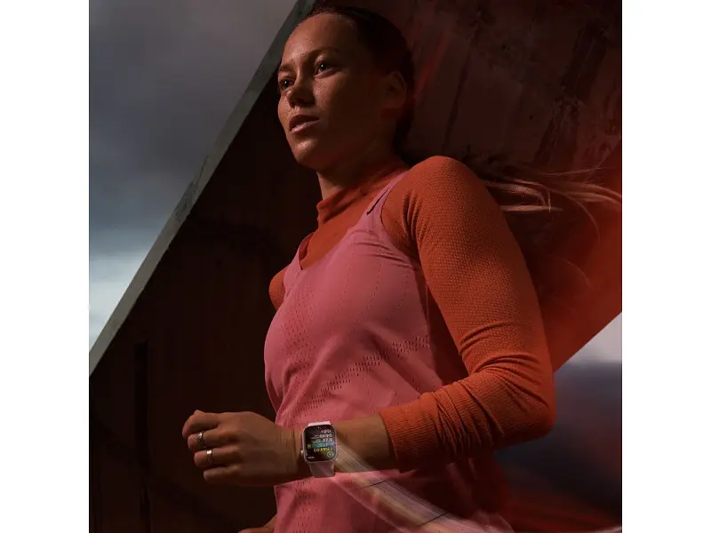 Смарт-годинник Apple Watch Series 9 GPS 45mm Silver Alu. Case w. Storm Blue S. Band - M/L (MR9E3) - фото 5